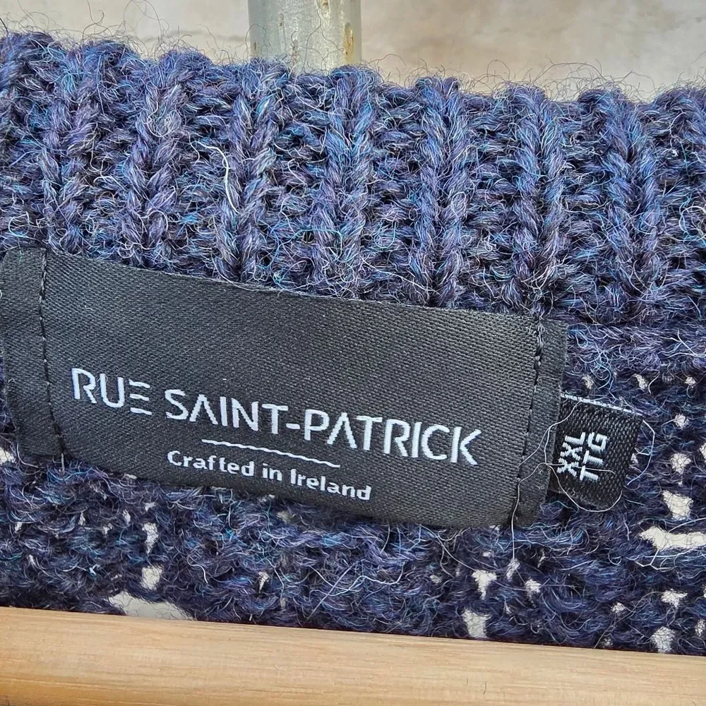 Rue saint Patrick wool cableknit sweater